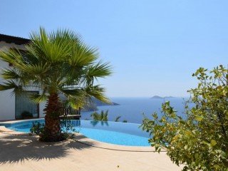 Luxury Kalkan Villa For Sale With Panoramic Sea and Greek Island View Turkey