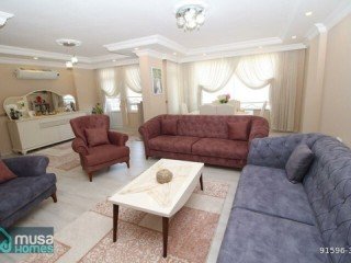 ALANYA HACET MAH 4 + 1 SEA AND CASTLE APARTMENT FOR SALE