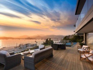 Shalvaraga houses rises in Kumbahçe with views of Bodrum Castle